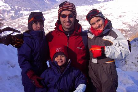 Mon mari et nos trois enfants !