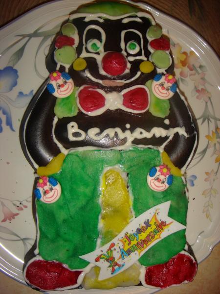 Le gâteau clown que j'ai fait !