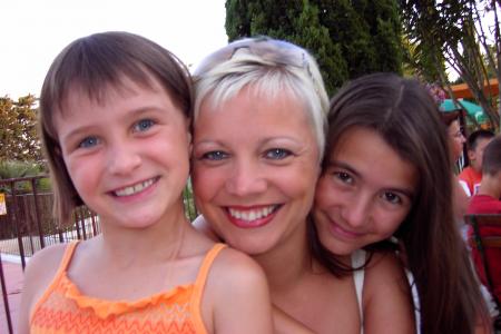 Mes filles, Anas et Marine, et moi...